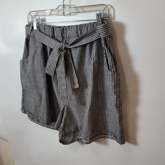 Striped Womens Shorts With Tie Waist & Pockets - 2XL - Picture 4 of 5
